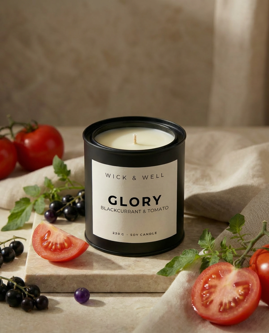 GLORY — Blackcurrant & Tomato | Paint Tin Candle
