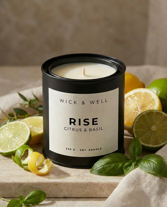RISE — Citrus & Basil | Paint Tin Candle